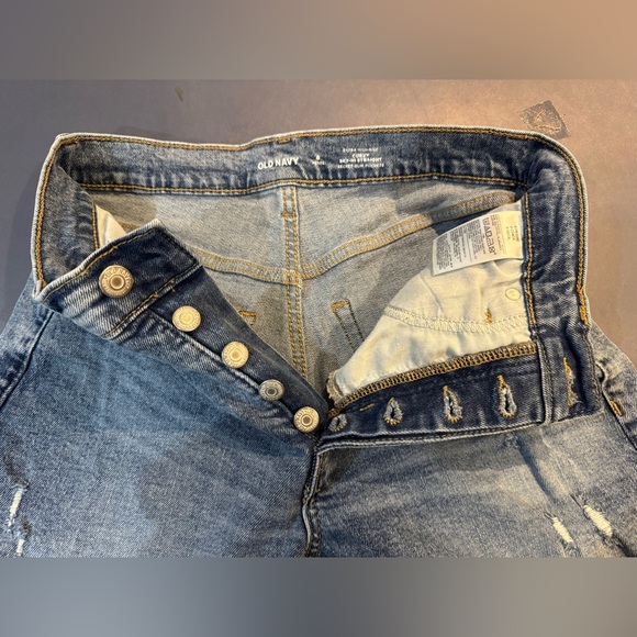 old navy extra high rise curvy sky hi straight denim jeans size 6 petite fall - Picture 6 of 8